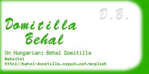 domitilla behal business card